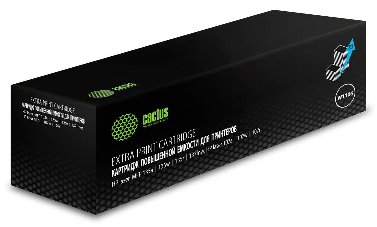 Картридж Cactus HP W1106A  (CSP-W1106-MPS); HP Laser Jet 107a/107w/135a/135r/135w137fnw; черный (black)