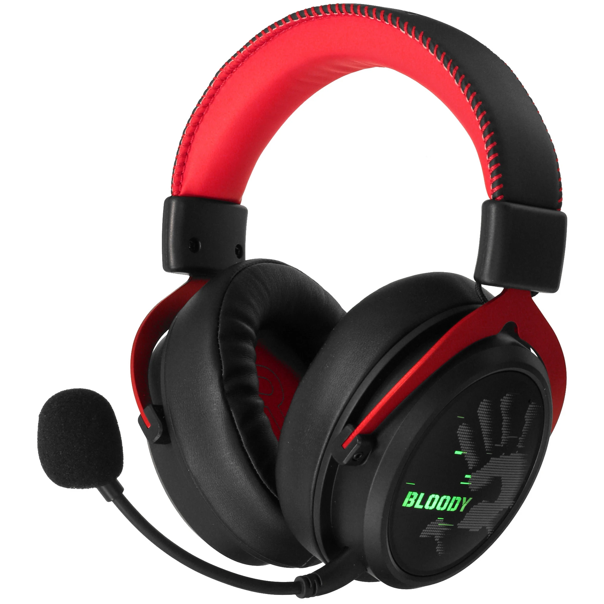 Гарнитура беспроводная A4Tech Bloody MR590 (MR590+ WIRED/SPORT RED***); накладные; Bluetooth/2.4 Ггц; оголовье; 20 - 20 000 Гц; 16 Ом; микрофон; регул