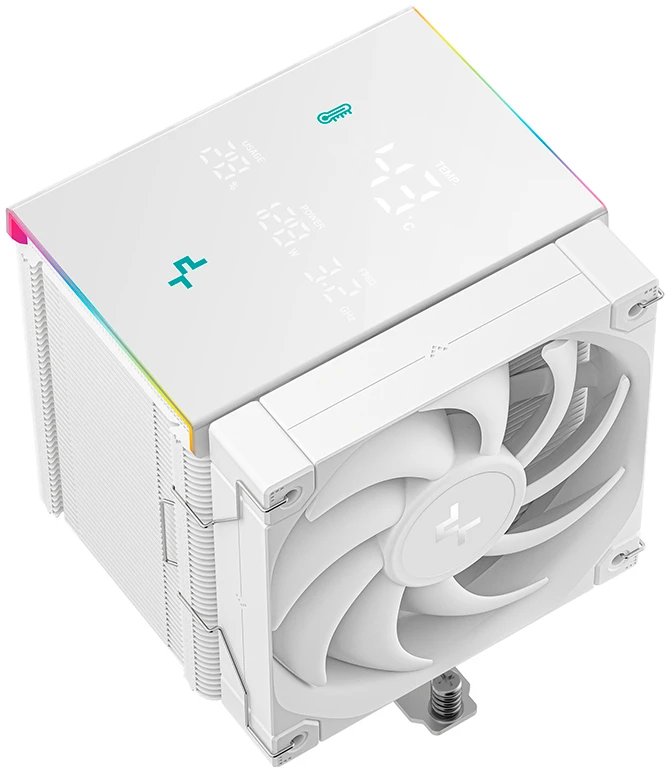 Кулер для процессора 120 мм DeepCool AK500 DIGITAL PRO WH (R-AK500-WHAPMN-G), 1x120 мм, 4 pin, ARGB, USB, 500-1750 об/мин, белый, 240 Вт, 25 дБ