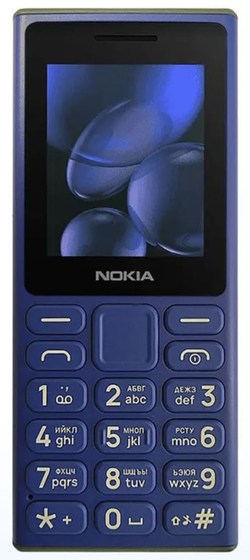 Мобильный телефон Nokia 108 DS Blue (TA-1627); 2,0"; TFT; Dual Sim; моноблок; пластик; 1000 мАч; FM