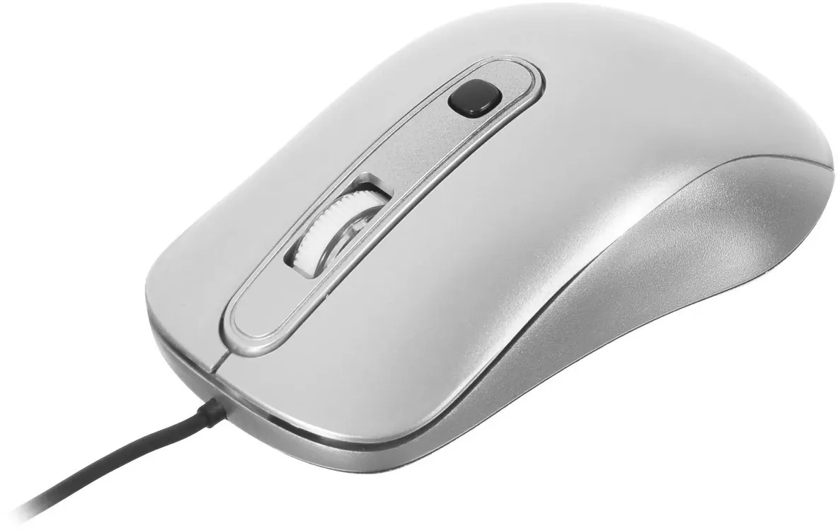 Мышь проводная Oklick 155M Silver (337117); USB; оптический; 800-1600 dpi; 3 кнопок; колесо прокрутки; серебристый