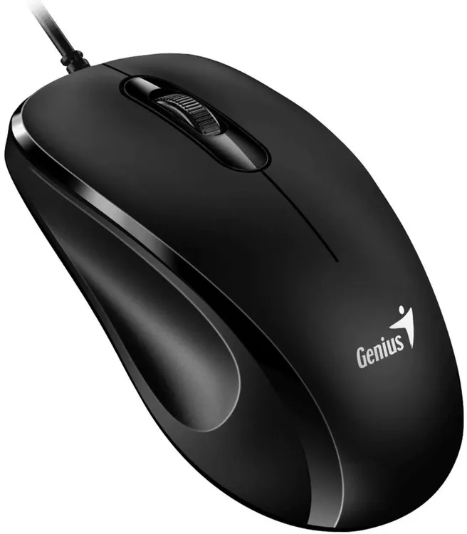 Мышь проводная Genius DX-101 Black (31010026400); USB; оптический; 1200 dpi; 3 кнопки; колесо-кнопка; черный