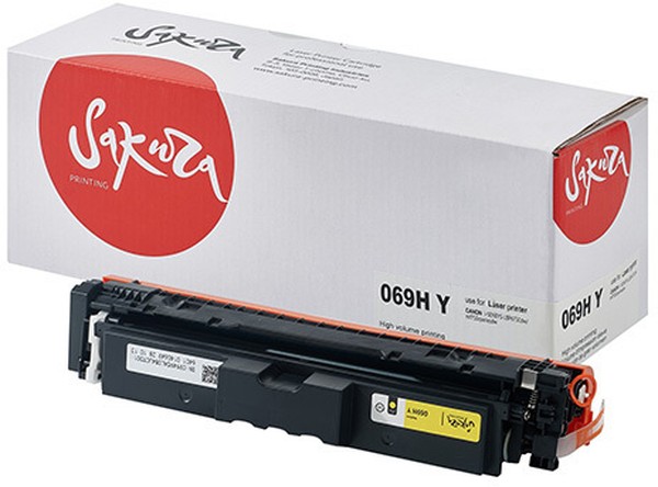 Картридж Sakura 069HY ECO (5095C002) (SA069HY-ECO) желтый; Canon i-SENSYS LBP673Cdw/MF750/MF752Cdw/MF754Cdw; 5500 стр