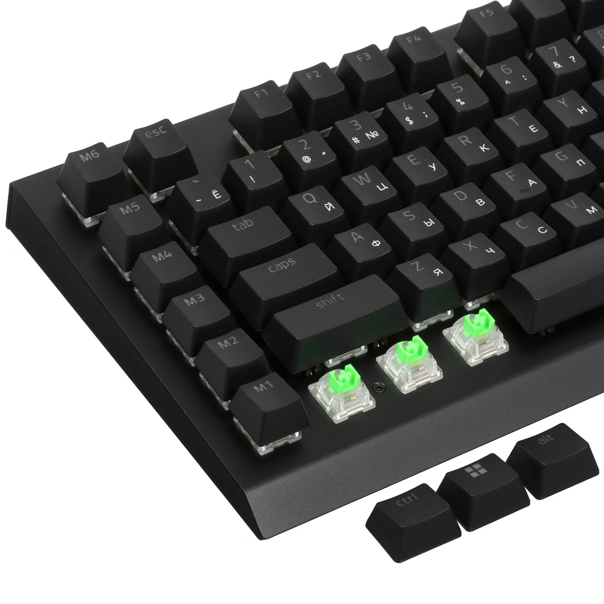 Клавиатура игровая Razer BlackWidow V4 X (RZ03-04702500-R3R1); USB; механическая; 104 клавиш; 10 доп клавишь + скрол; RGB подсветка; ENG\RUS; чёрный