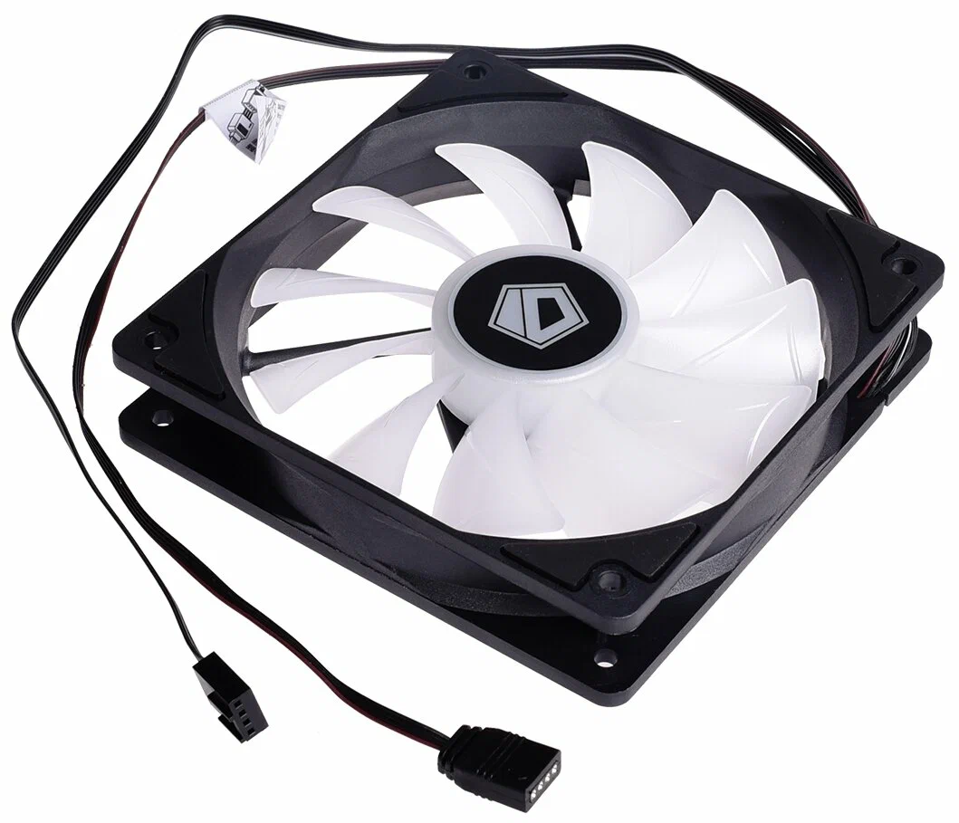 Вентилятор 120 мм ID-Cooling комплкект (XF-12025-RGB-TRIO***); 4-pin(PWM)+4-pin(RGB); 700 - 1800 об/мин; 35,2 дБ; плакстик; подсветка
