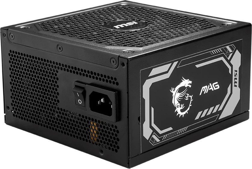 Блок питания 1250 Вт MSI MAG A1250GL PCIE5 12VHPWR (306-7ZP9A11-CE0); 1x24 pin; 2x8(4+4) pin; 12xSata; 4xMolex; 4x6+2-pin PCI-E; 80+ Gold; отстегивающ