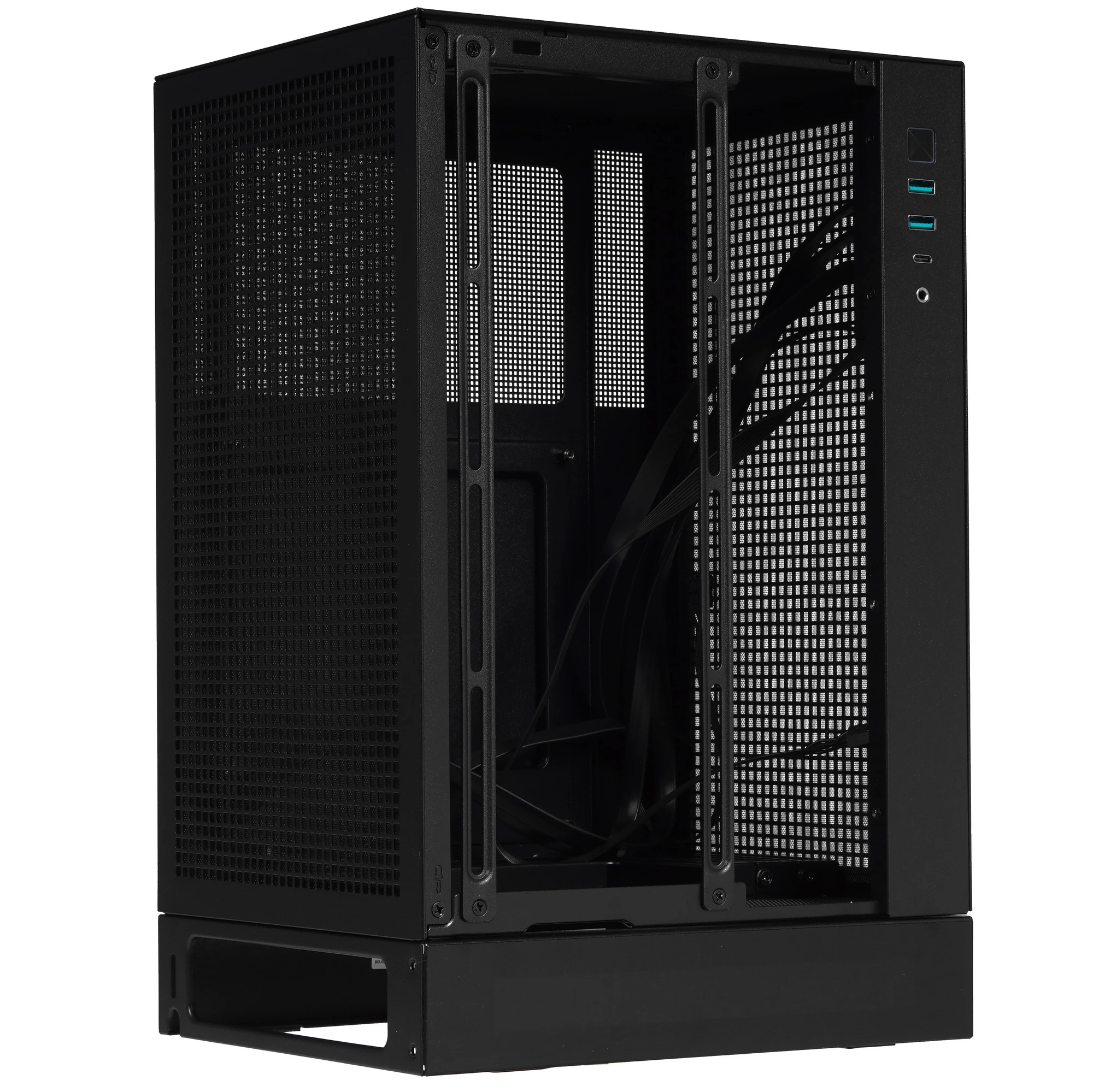 Корпус DeepCool CH170 DIGITAL Black (R-CH170-BKNPI0D-G-1); Mini-ITX; Mini-Tower; без БП; сталь; 2xUSB 3.X; 1xUSB 3.X Type C; 1x jack 3.5 mm Mic/Aud; ч