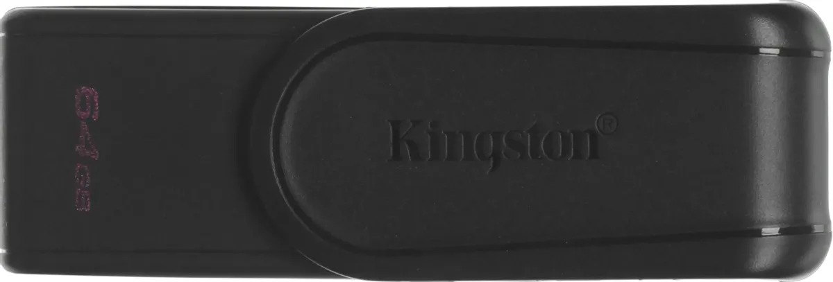 Накопитель USB-флэш 64 ГБ Kingston DataTraveler Exodia S (DTXS/64GB); USB 3.2; ротатор; черный
