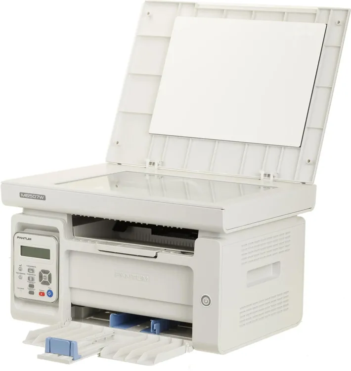 МФУ лазерное Pantum M6507W***; A4; 1200 x 1200 dpi; 22 ч/б, ст/мин; ЖК-экран; USB Hi-Speed, Wi-Fi; 1,6 т/карт, max 20 т/мес, рек 2 т/мес, белый
