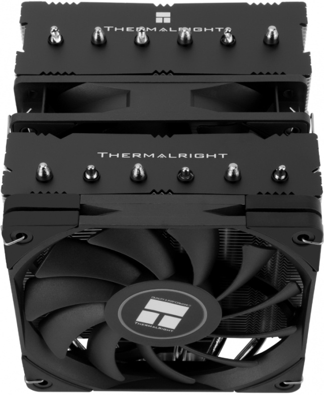 Кулер для процессора 120 мм Thermalright Royal Knight 120 SE Black (TRRK120SE), 2x120 мм, 4 pin, 1800 об/мин, черный, 240 Вт, 25.6 дБ, 6 трубок