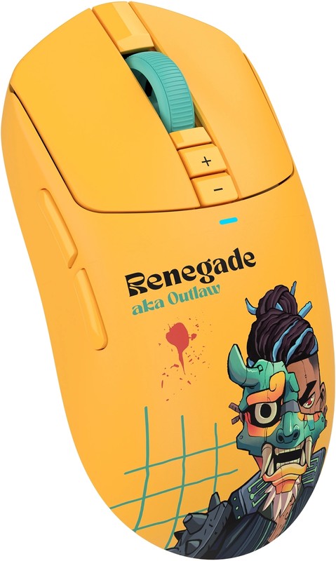 Мышь игровая A4Tech Bloody R72 Ultra Renegade Sunset; 2.4 Ггц; USB; оптический; 20000 dpi; 7 кнопок; колесо-кнопка; аккумулятор 300 мАч; желтый