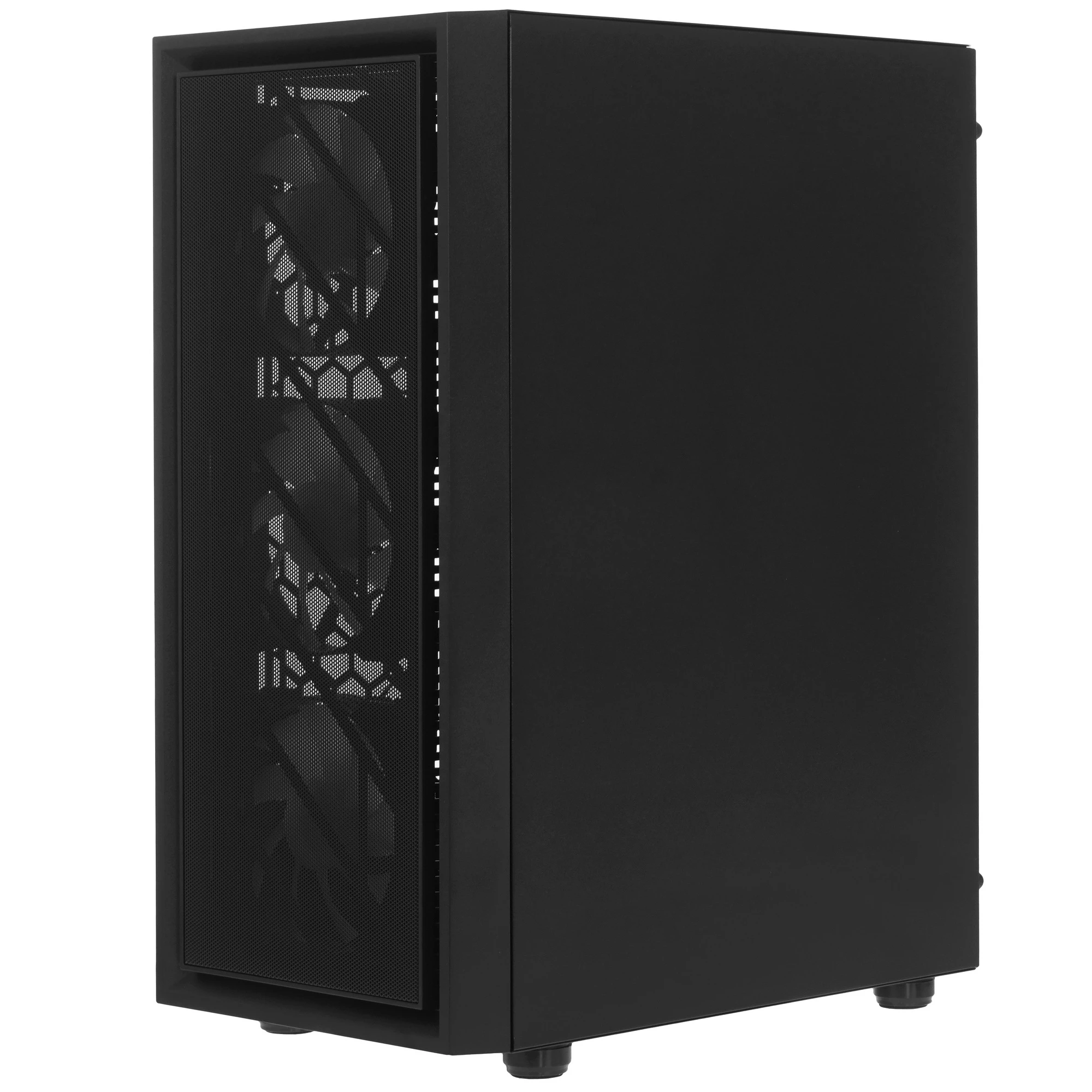 Корпус Powercase Mistral EA16 Black (CMAEA16-L4); ATX; Midi-Tower; 4х120 мм; 2xUSB 2.0/1xUSB 3.0; Mic/Audio; черный