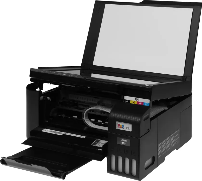 МФУ струйное Epson L3250 (C11CJ67412); цветная; A4; 5760 x 1440 dpi; 33 ч/б, ст/мин; 15 цвет., ст/мин; USB, Wi-Fi; чёрный