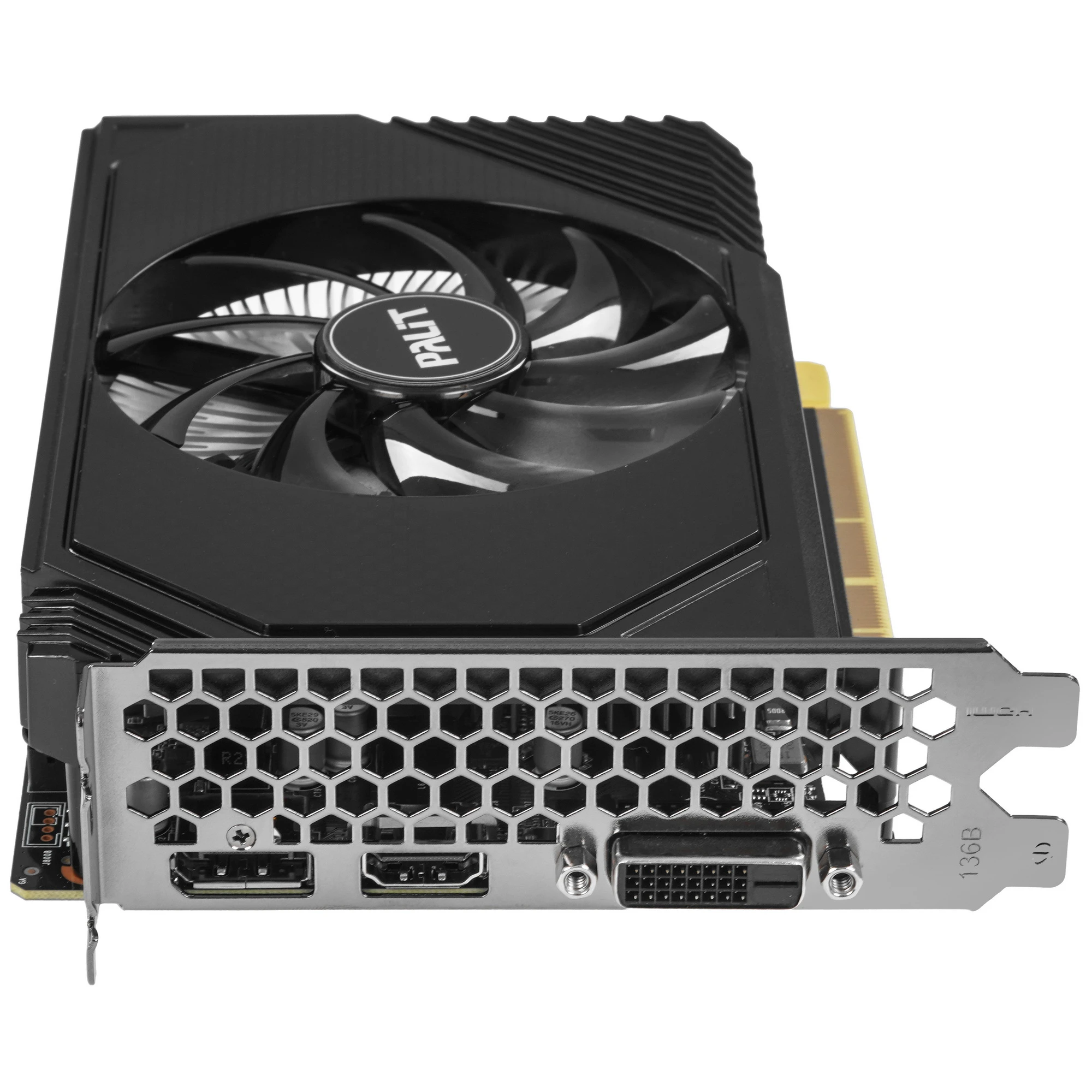 Видеокарта Palit GeForce RTX 3050 StormX (NE63050018JE-1072F), черный, 6Гб, GDDR6, 1042-1470 МГц, 14 ГГц, 8 нм, 96 бит, HDMIx1, DPx1