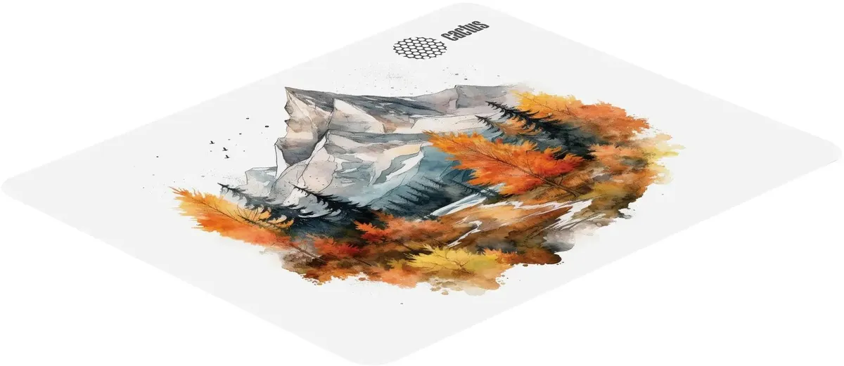 Коврик для мыши Cactus Autumn mountains (CS-MP-P10XS); ткань + резиновая основа; 220 х 180 х 2 мм; игровая поверхность; рисунок