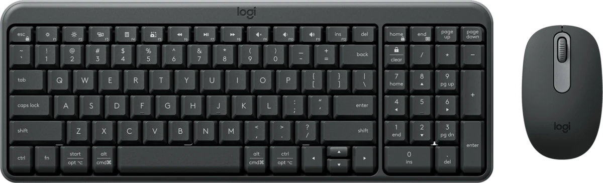 Комплект Logitech Wireless Combo MK250 (920-013853); BT; 1000 dpi; 2xAAA/1xAA; черный