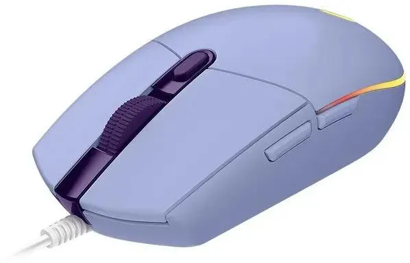Мышь игровая Logitech G102 LIGHTSYNC Lilac (910-005857); USB; оптический; 200 - 8000 dpi; 6 кнопок; колесо-кнопка; LED подсветка; фиолетовый