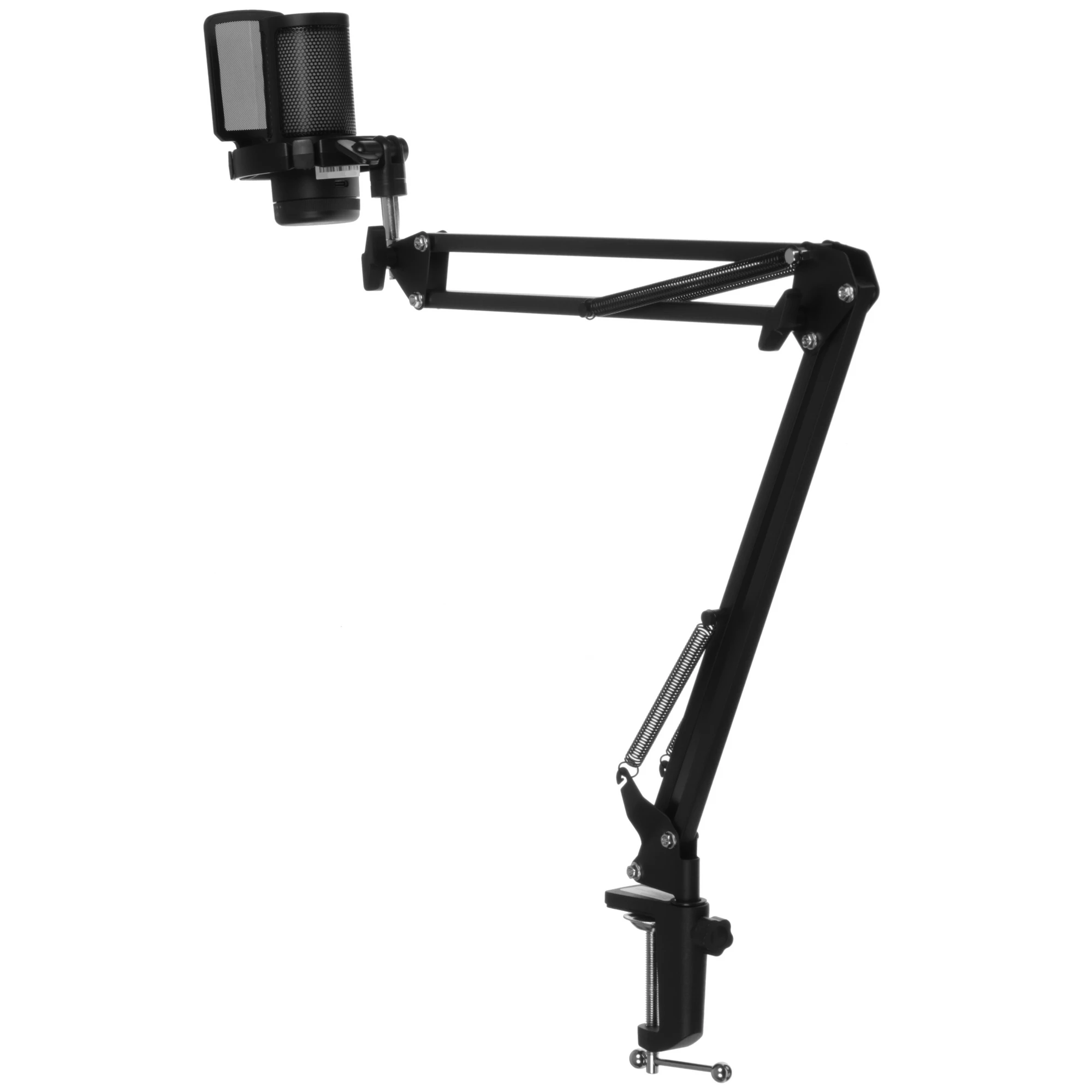 Микрофон Maono DGM20S Black; динамический; кардиоидный; -40 дБ; 80-10 000 Гц; 24 бит/48 кГц; USB; стойка-пантограф со струбциной; черный