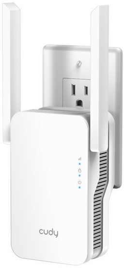 Точка доступа универсальный усилитель Cudy RE1800 (AX1800); 574 Мбит/с+ 1201 Мбит; 2 ant; 1x1000 Мбит/с Ethernet
