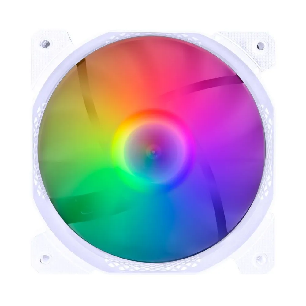 Вентилятор 140 мм 1STPLAYER F1-PLUS White (F1-PLUS-WH***); 3-pin; 1000 об/мин; 23,5 дБ; пластик; подсветка