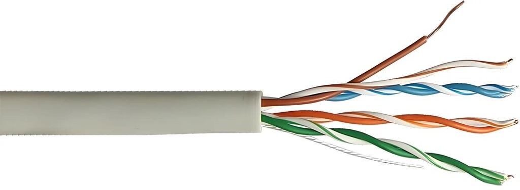 Кабель коммуникационный UTP Lanmaster внутренний (NM-UTP5E4PR-CCA***); кат. 5e; 4-х парный; жила 0,50 мм²; ССА (омедненный алюминий сплав); 305 м