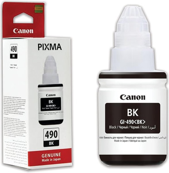 Картридж Canon GI-490 BK (0663C001***); Canon Pixma G14XX/G24XX/G34XX/44XX; оригинал; чёрный