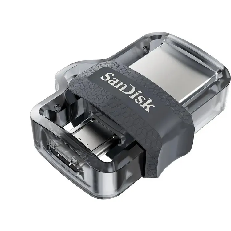Накопитель USB-флэш 128 ГБ Sandisk Ultra Android Dual Drive OTG (SDDD3-128G-G46***); USB 3.0 и Micro