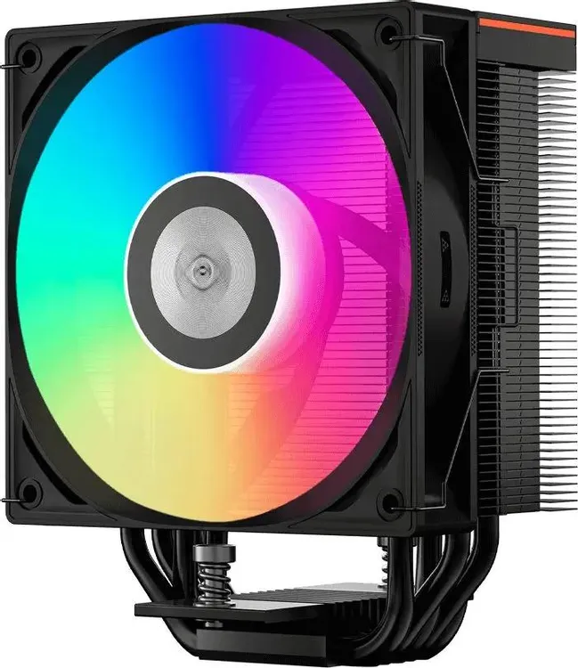 Кулер для процессора 120 мм PCCooler RT500 Digital BK, 1x120 мм, 4 pin, USB, 500-2200 об/мин, черный, 245 Вт, 34.9 дБ, есть дисплей, 5 трубок