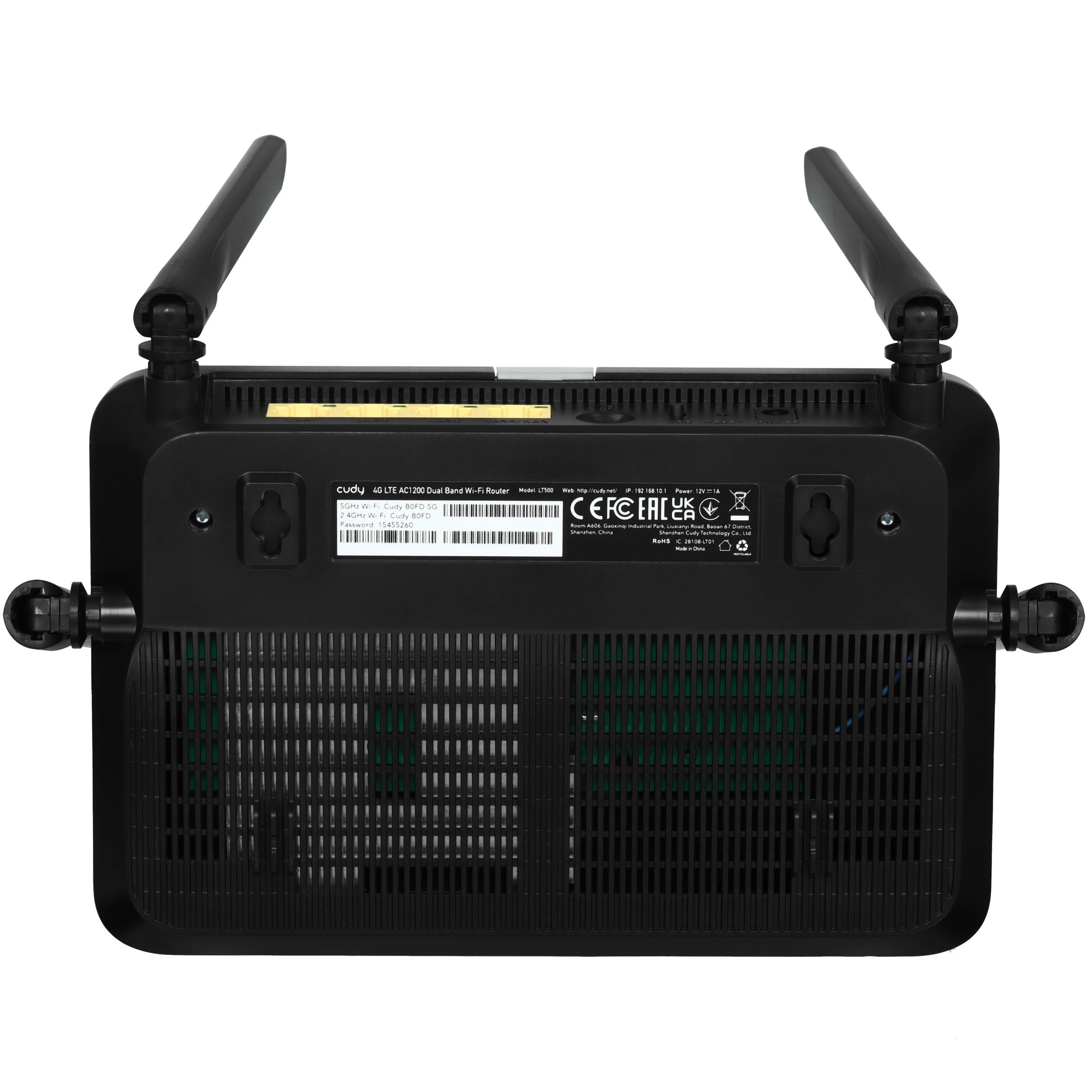4G/3G Роутер Cudy LT500; 4G+IEEE 802.11ac; 3xLAN 100 Мбит/сек; 1xWAN/LAN 100 Мбит/сек; 300 Мбит/сек+867 Мбит/с; 4 ant