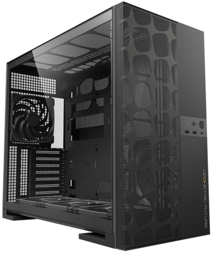 Корпус Geometric Future Model 5 ARGB Vent Bk (1AM5VTBK01100); E-ATX; Middl-Tower; без БП; 5x140 мм; 2xUSB 3.X, 1xUSB 3.X Type-C,1x jack 3.5 mm Mic/Aud