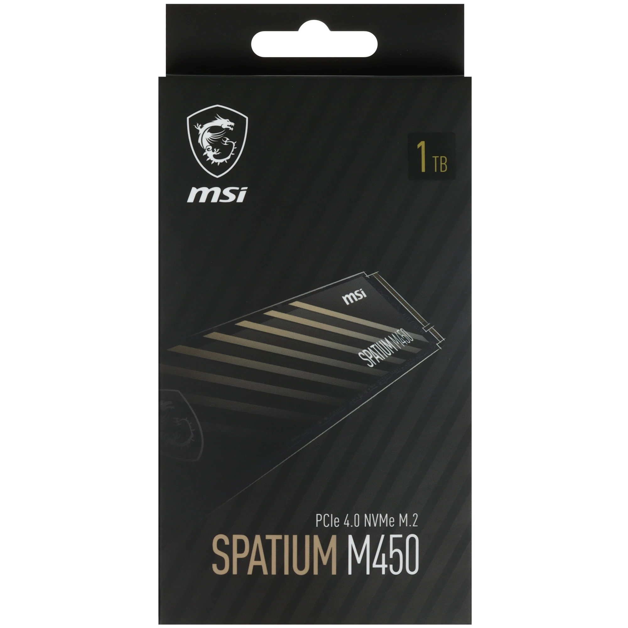 Накопитель SSD 1 ТБ MSI SPATIUM M450 V1 (S78-440L0M0-P83); M.2 (2280); 3400Мб/с -  2400Mб/с; TLC; PCI-E Gen4 x4; RET