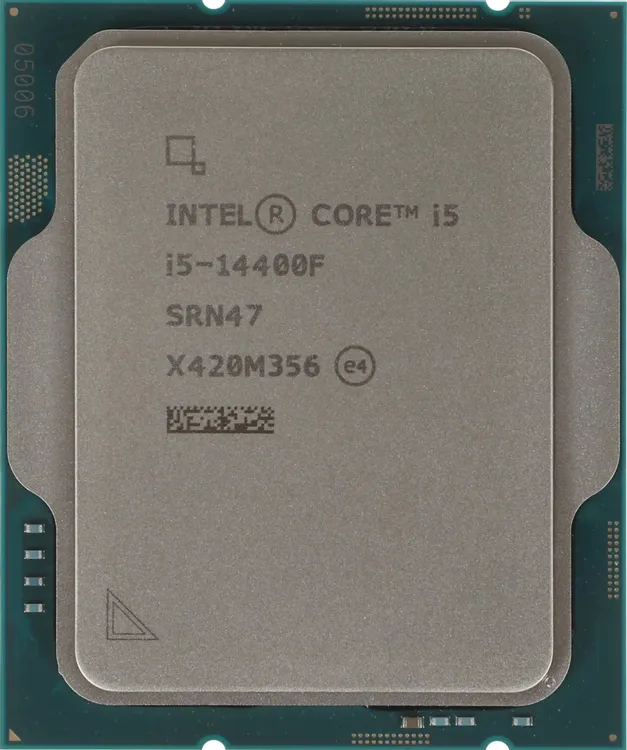 Процессор Intel Core i5-14400F (CM8071504821113); LGA1700; 1,8-4,7 ГГц; 9,5 МБ L2 Cache; 20 МБ L3 Cache; Raptor Lake; Intel 7; TRAY