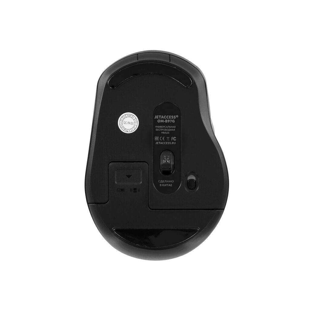Мышь беспроводная Jet.A OM-B97G Black***; 2.4 ГГц; USB; оптический; 800 - 1600 dpi; 6 кнопок; колесо