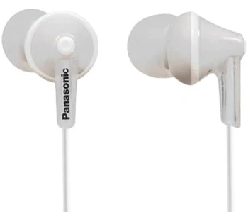 Наушники вставные Panasonic RP-HJE125E-W***; без крепления; 10 - 24 000 Гц; 16 Ом; 3,5 мм (mini jack