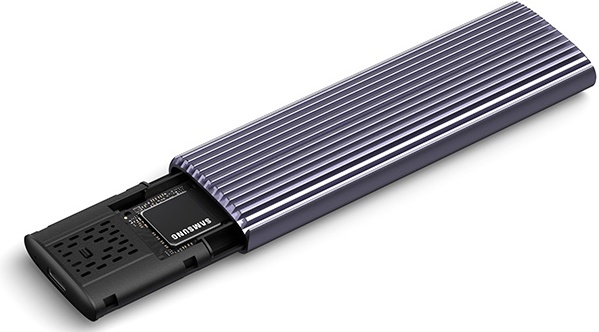 Внешний карман для SSD M.2 Netac WH51  (NT07WH51-32C2); NVME/SATA; 2230-2280; USB 3.1 Gen2 (Type C); металл