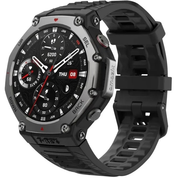 Умные часы AMAZFIT T-Rex 3 Onix (A2323); 1,5" AMOLED; Bluetooth 5.2; акселерометр, гироскоп, пульсометр; Zepp OS 4.0
