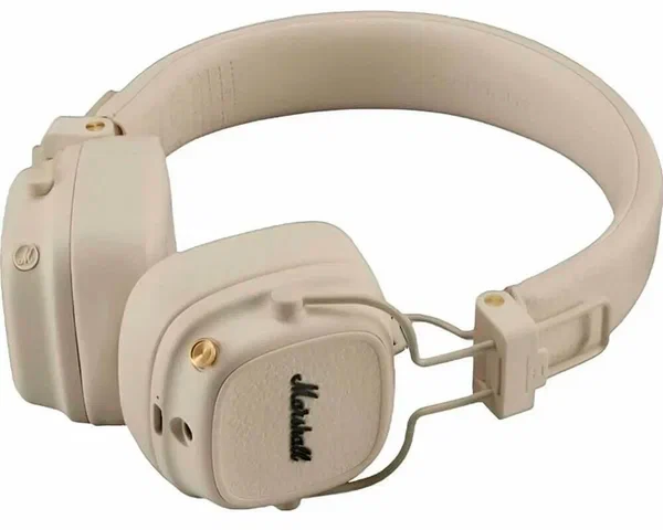 Гарнитура беспроводная Marshall Major V Cream; накладные; bluetooth 5,3; оголовье; 20 - 20 000 Гц; 32 Ом; встроенный микрофон; регулятор громкости; 3,