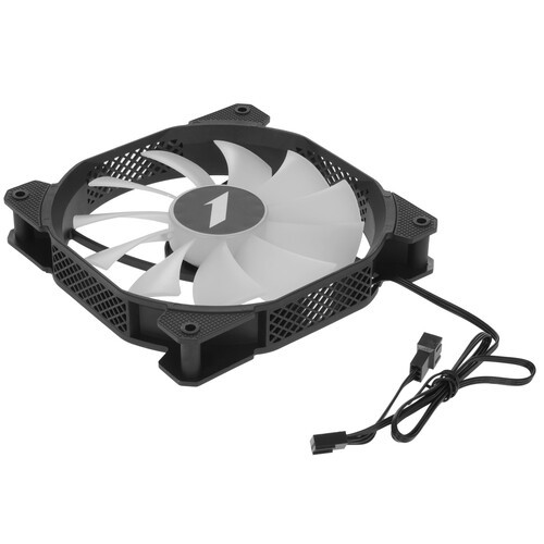 Вентилятор 140 мм 1STPLAYER F1-PLUS Black (F1-PLUS-BK***); 3-pin; 1100 об/мин; 23,5 дБ; пластик; разноцветная подсв.