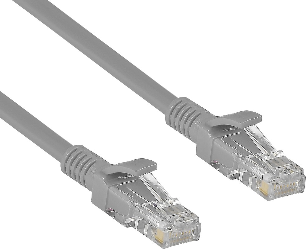 Кабель патч-корд ExeGate Grey UTP-5e-5M-GY (EX138964RUS); не экранированный; кат. 5е; 4-х парный; 5,0 м