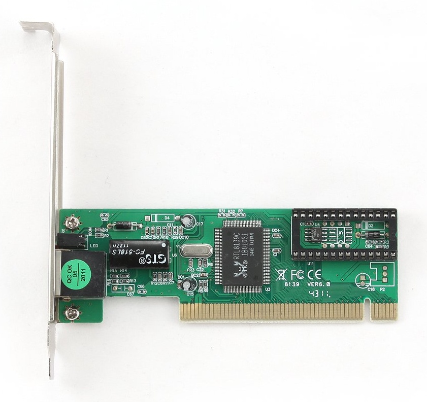 Сетевая карта Gembird NIC-R1; 10/100 Мбит/с; PCI