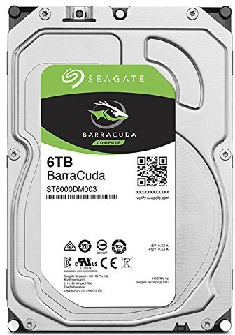 Жесткий диск 6 ТБ Seagate Barracuda (ST6000DM003); 3,5"; 5400 об/мин; 256 МБ; SATA III