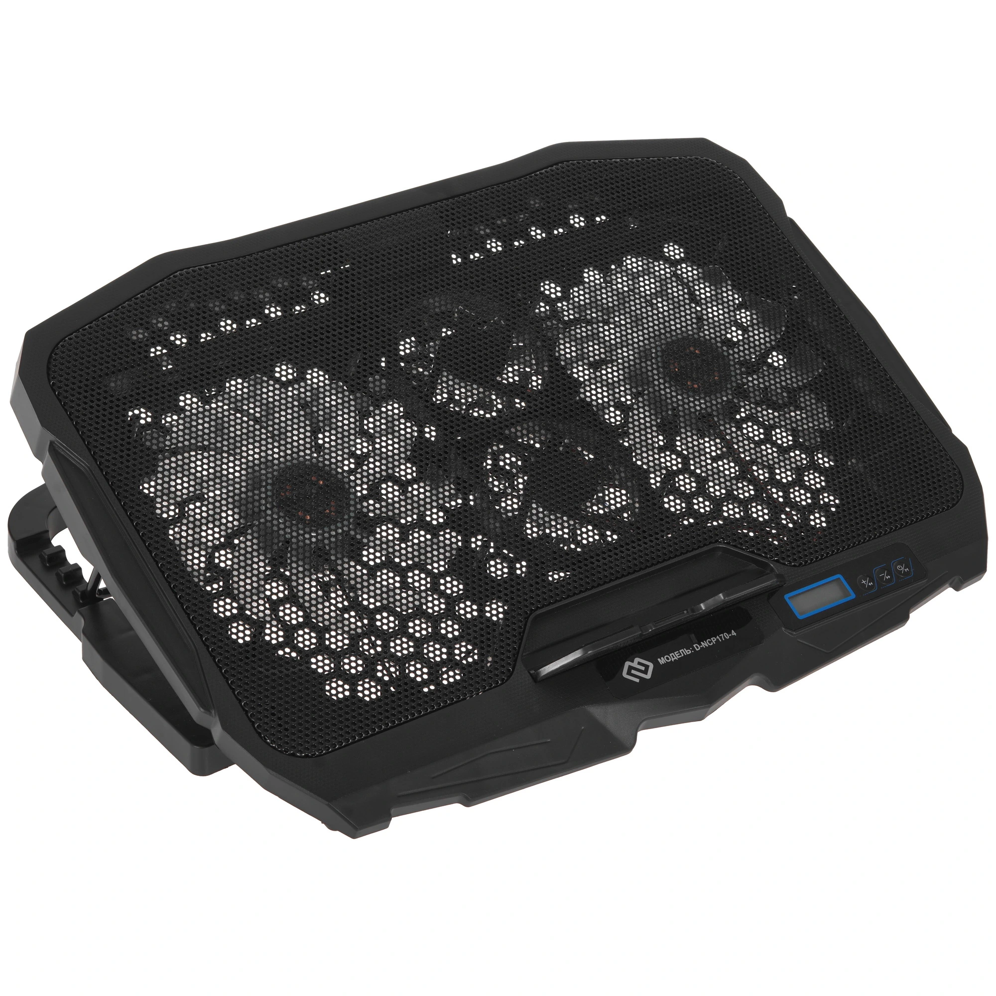 Подставка для ноутбука 17,3" Digma (D-NCP170-4****); пластик; 2 х 120 мм, 2 х 70 мм; 1xUSB; чёрный