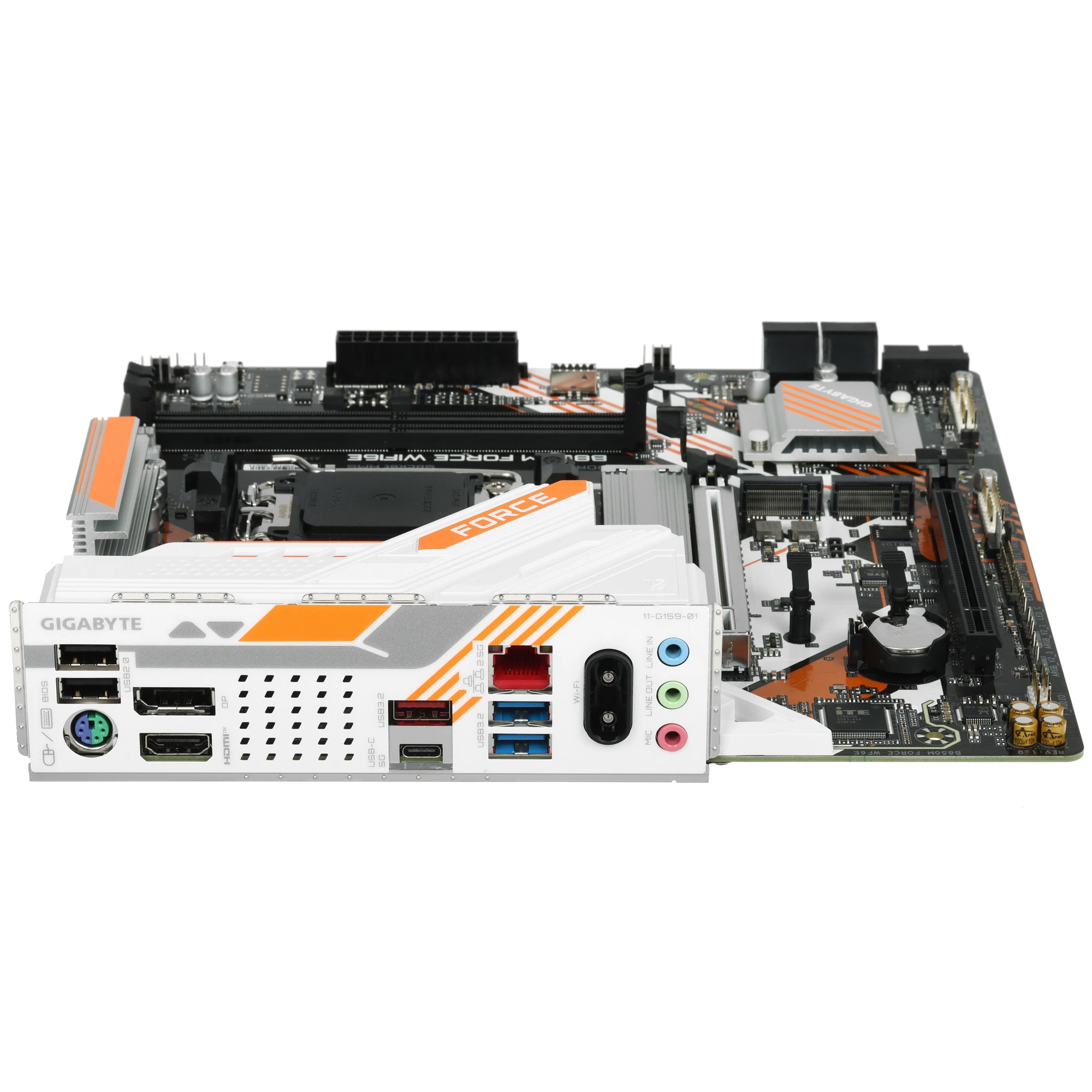 Материнская плата Gigabyte B850M FORCE WF6E; Socket AM5; mATX; AMD B850; 2хDDR5(9600); 2xPCI-E x16; 1xHDMI; 1xDP; 4xSATA 6Gb/s; 7.1 Audio; 2.5GbE+WIFI