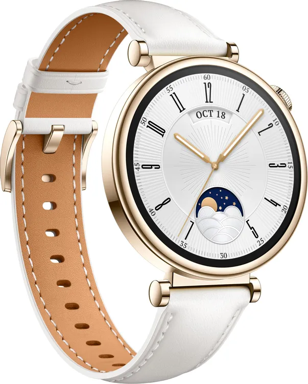 Умные часы Huawei Watch GT 4 41мм White; 1,32"; Bluetooth 5.2, Wi-Fi, NFC ; акселерометр, гироскоп, пульсометр, шагомер; 323 мАч