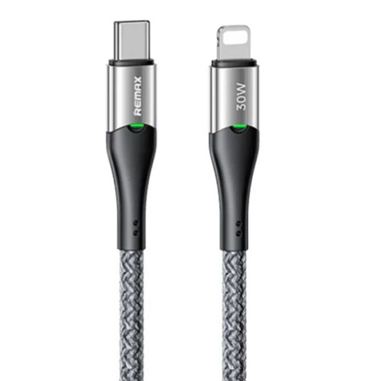 Кабель Type-C->Lightning Remax RC-C116; 30Вт; 1,2 м; серебрянный