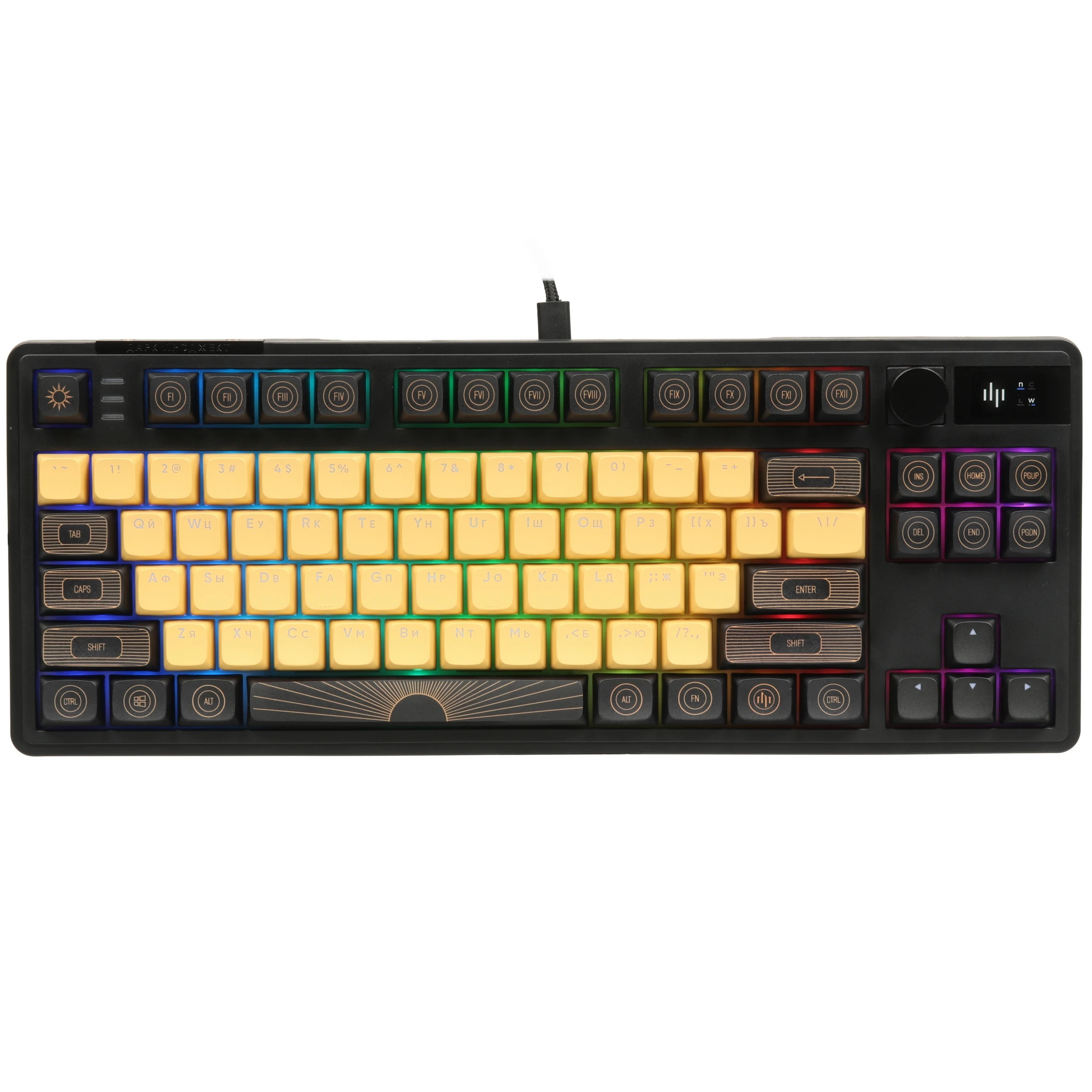 Клавиатура проводная Dark Project KD87A+Numpad White (DP-KD-87A-000102-GMS); механическая; switch - g3ms Moonstone; 105 клавиш; RGB; 1,8м; белый