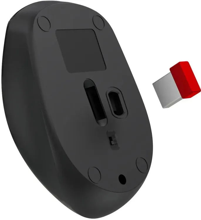 Мышь беспроводная Defender Vision MS-376 Black (52376); BT/2.4 Ггц; оптический; 800 - 1600 dpi; 4 кнопки; колесо-кнопка; аккумулятор 500 мА·ч; чёрный