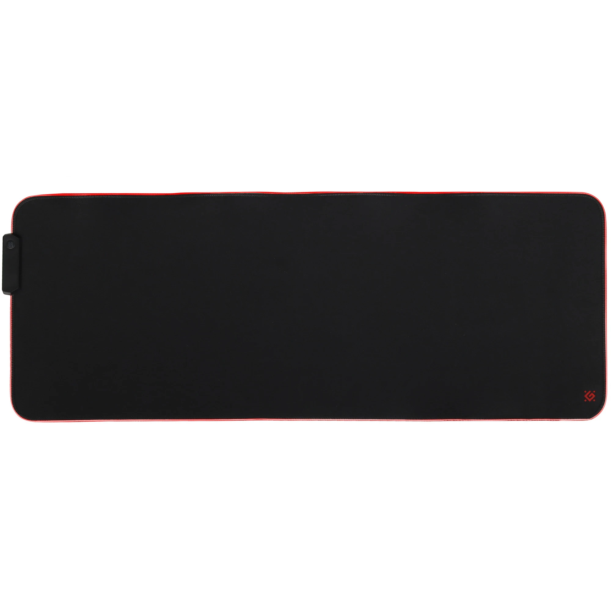 Коврик для мыши Defender BLACK XXL Light (50009***); ткань + резиновая основа; 780 х 300 х 4 мм; RGB подсветка; черный