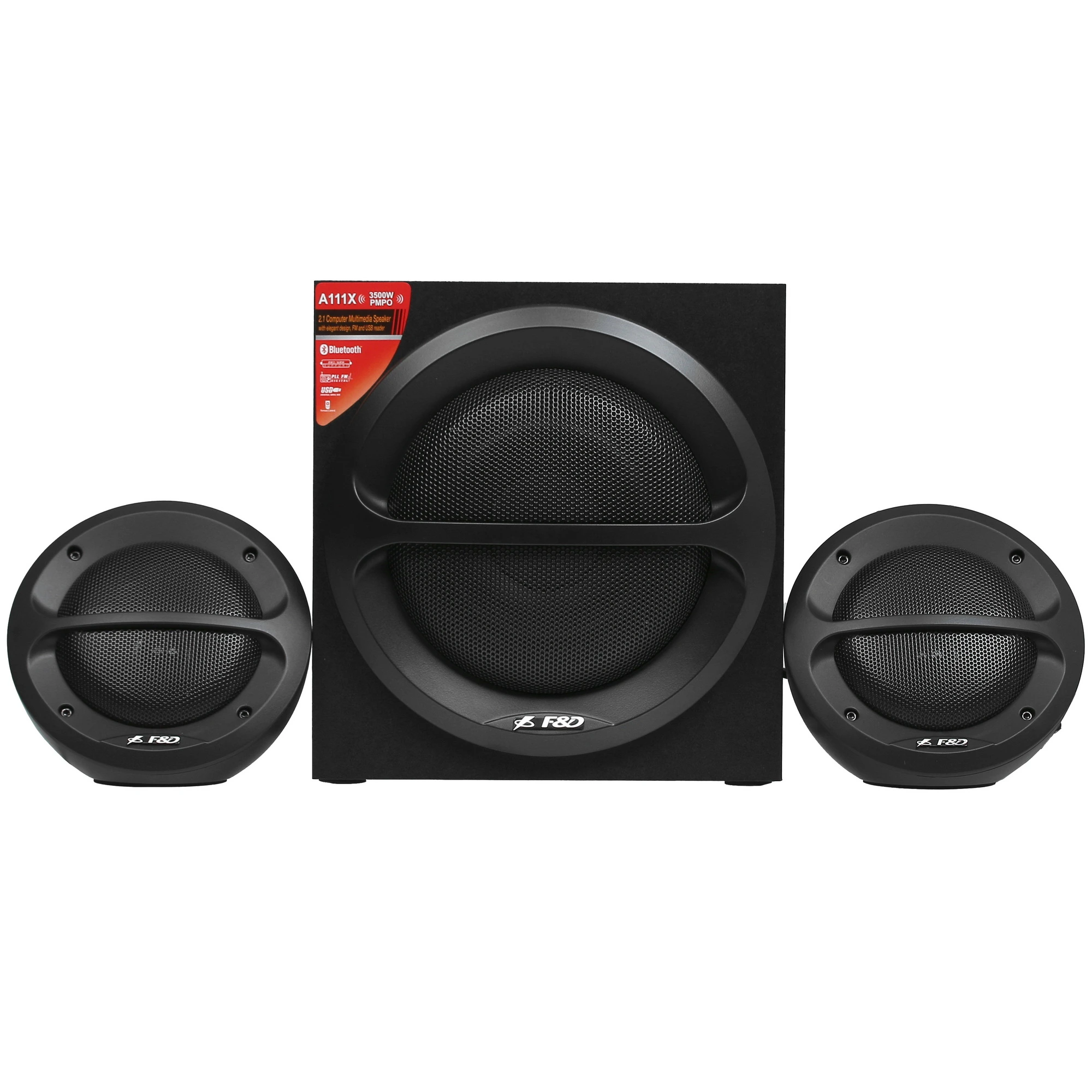 Акустическая система 2.1 F&D A111X***; 35 Вт; 45 - 20000 Гц; дерево; MDF; FM тюнер; USB; BT; пульт Д