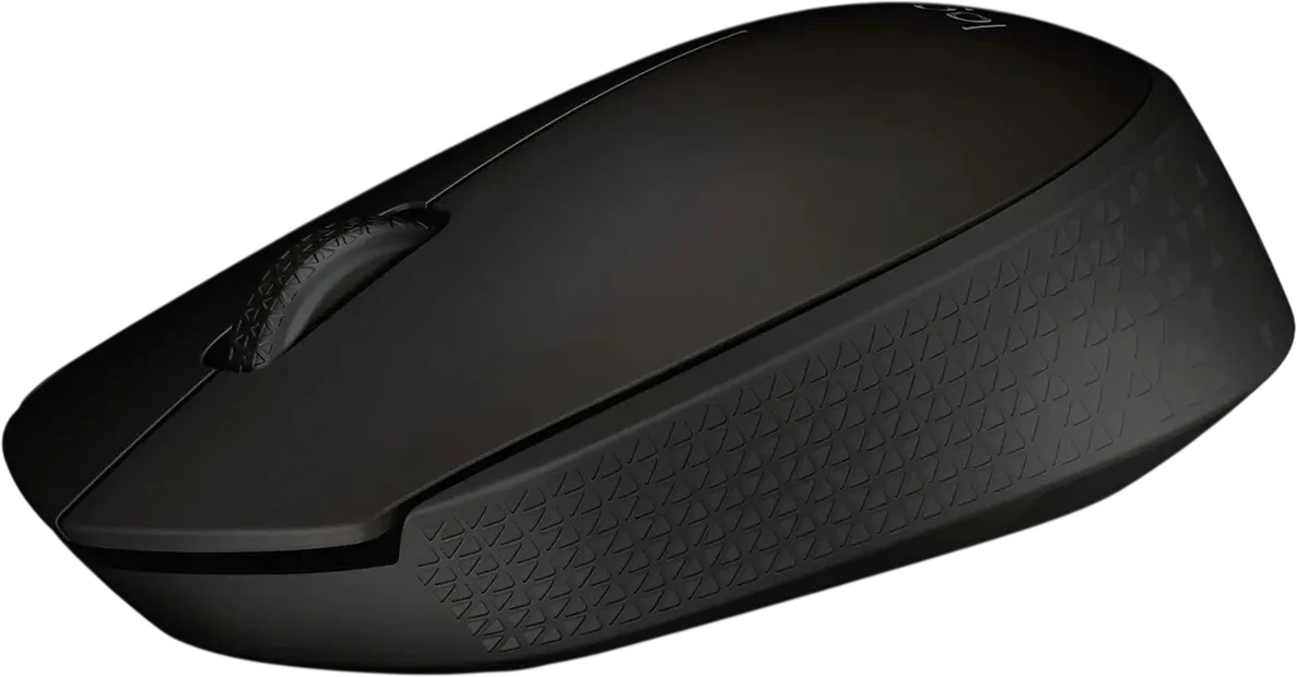 Мышь беспроводная Logitech B170 Black (910-004798); USB; оптический; 1000 dpi; 2 кнопки; колесо прокрутки; 1xAA; черный